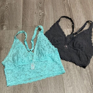 Victoria’s Secret Lacie longline racerback bralette bundle of 2 size M
